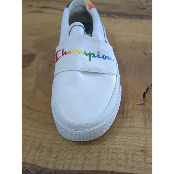 Champion Youth Sz 4 Rally Slip On Athletic Shoe-White Multi - Picture 6 of 9